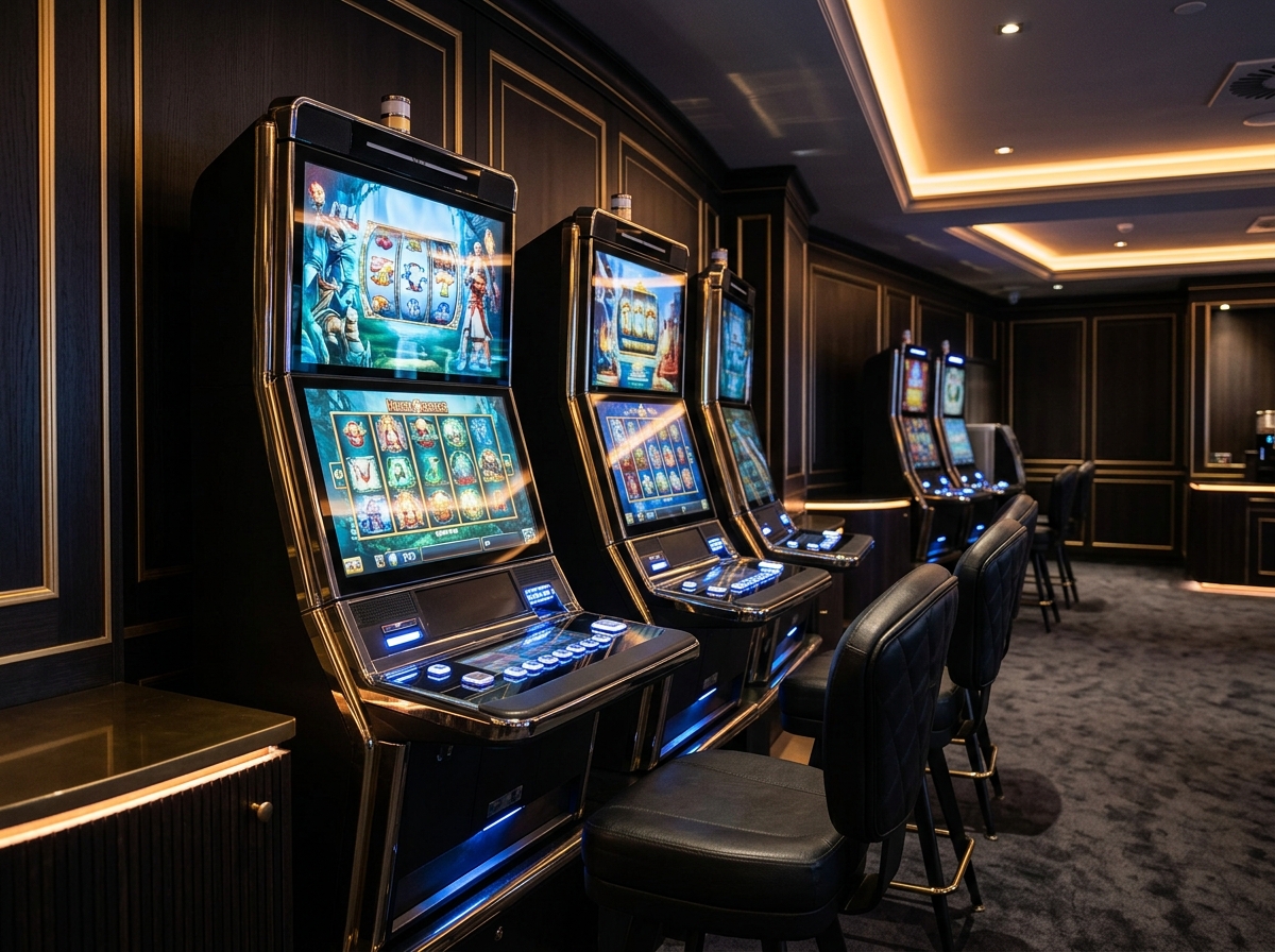 Moderne Spielautomaten in einer SpielHallDE Spielhalle